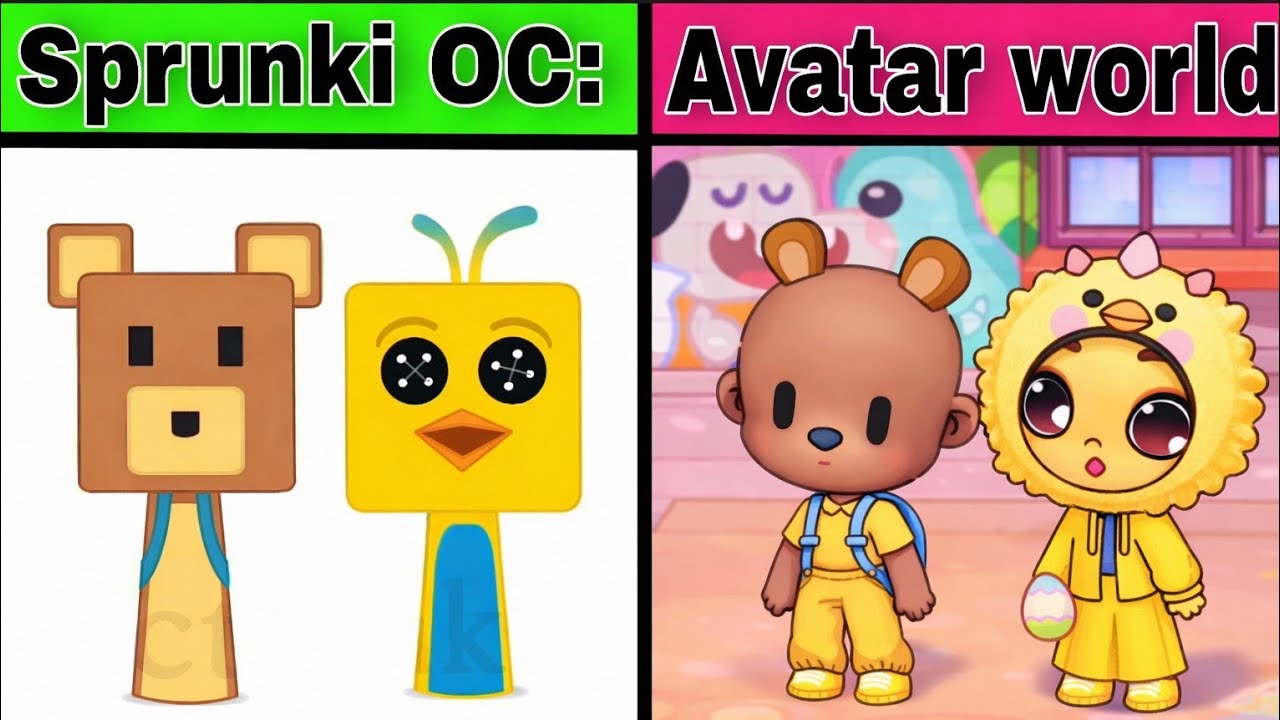 My Sprunki OC: Bear vs Shicka (from Super Bear Advengure) VS Avatar World