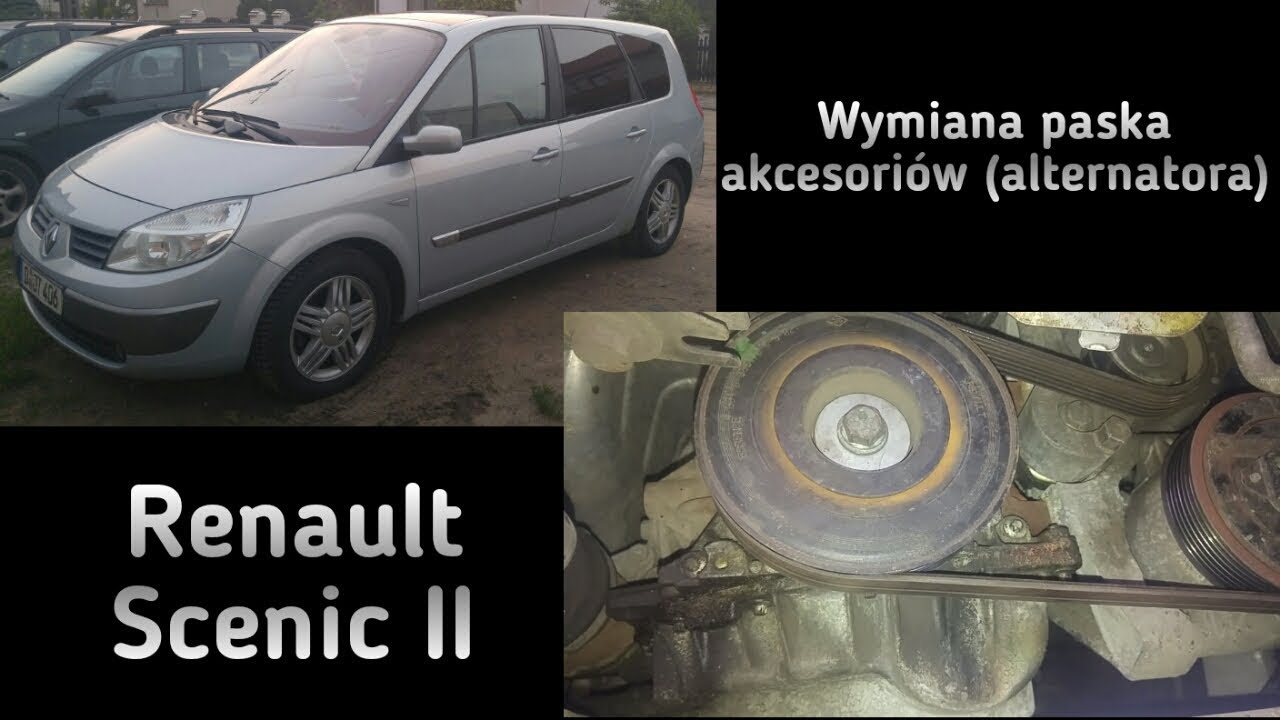 Wymiana paska akcesoriów (alternatora) Renault Scenic II