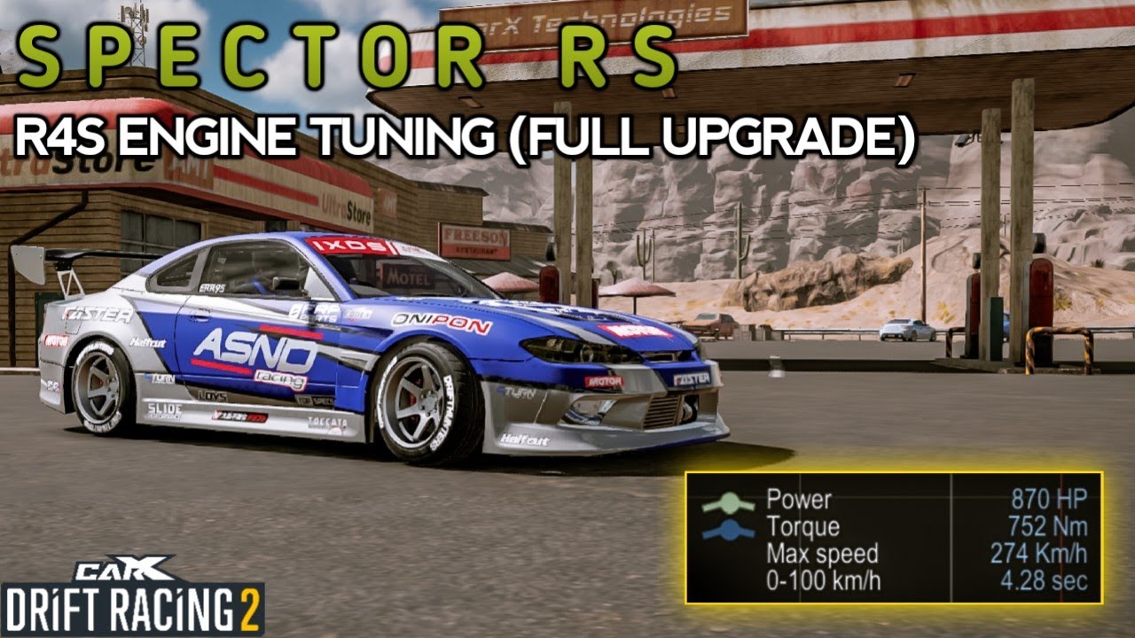 SPECTOR RS (Nissan Silvia S15) FULL UPGRADE R4S ENGINE TUNING - CarX Drift Racing 2