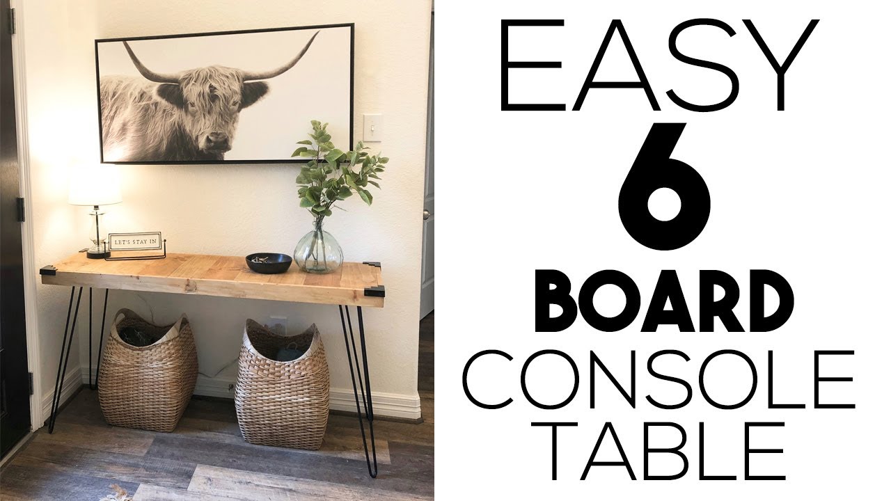 We built our sister a console table with 6 boards!