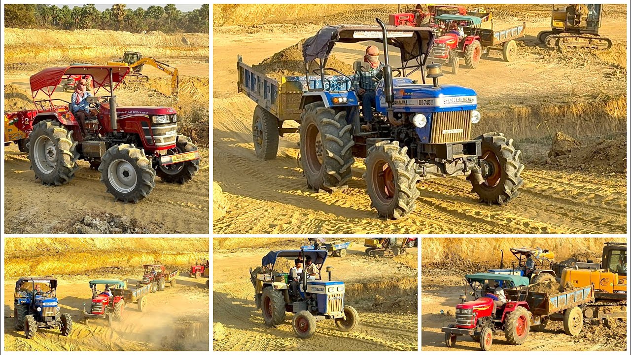 Mahindra/Sonalika/Swaraj Working with trailer #mahindratractor #swarajtractor #sonalikatractor #new 
