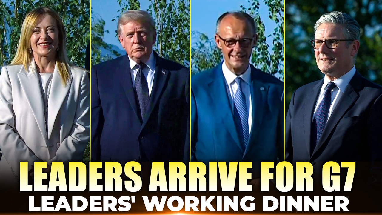 World leaders arrive for G7 Leaders' Working Dinner in Evian, France |Trump | Macron | USA