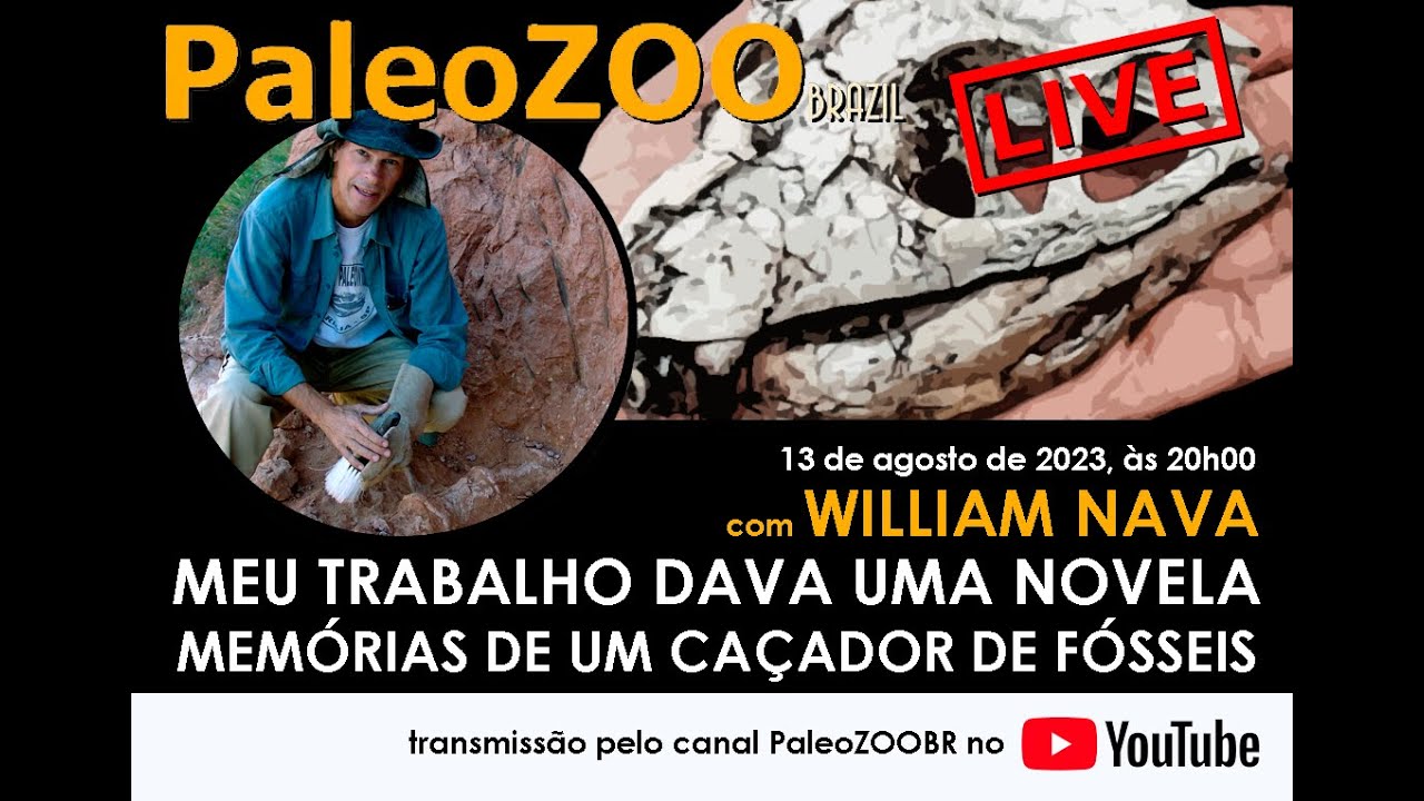 PALEOZOOBR LIVE: MEU TRABALHO DAVA UMA NOVELA - MEMÓRIAS DE UM CAÇADOR DE FÓSSEIS