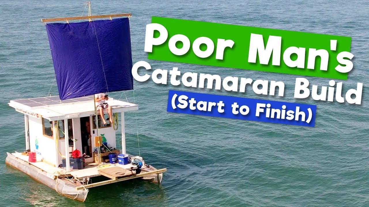 The ULTIMATE DIY Boat Build (A Solar Powered Pontoon Houseboat that Sails!)