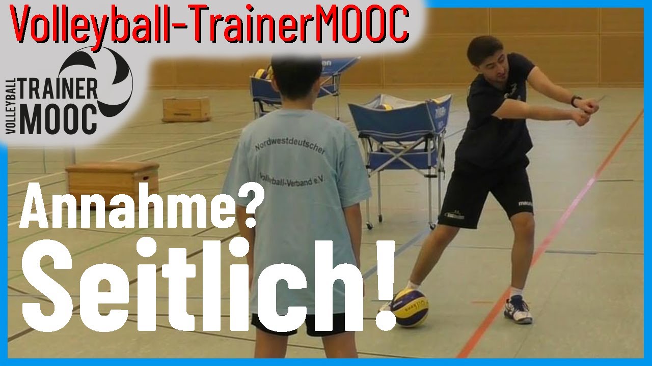 Einf&uuml;hrung der seitlichen Annahmetechnik - Manuel Hartmann - Volleyball-TrainerMOOC - Teil 10/11