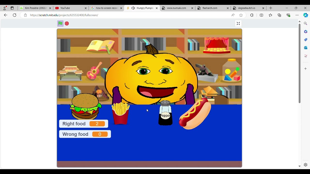 Hungry pumpkin from scratch