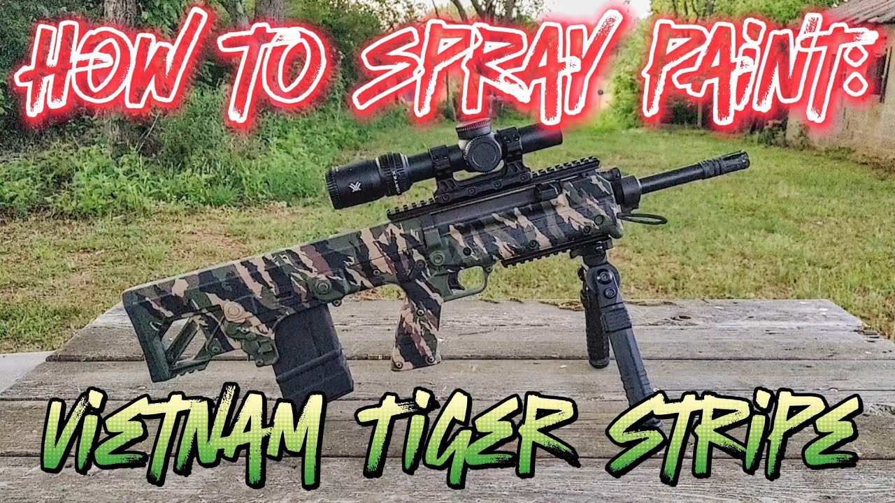 Как покрасить распылением вьетнамский камуфляж Tiger Stripe