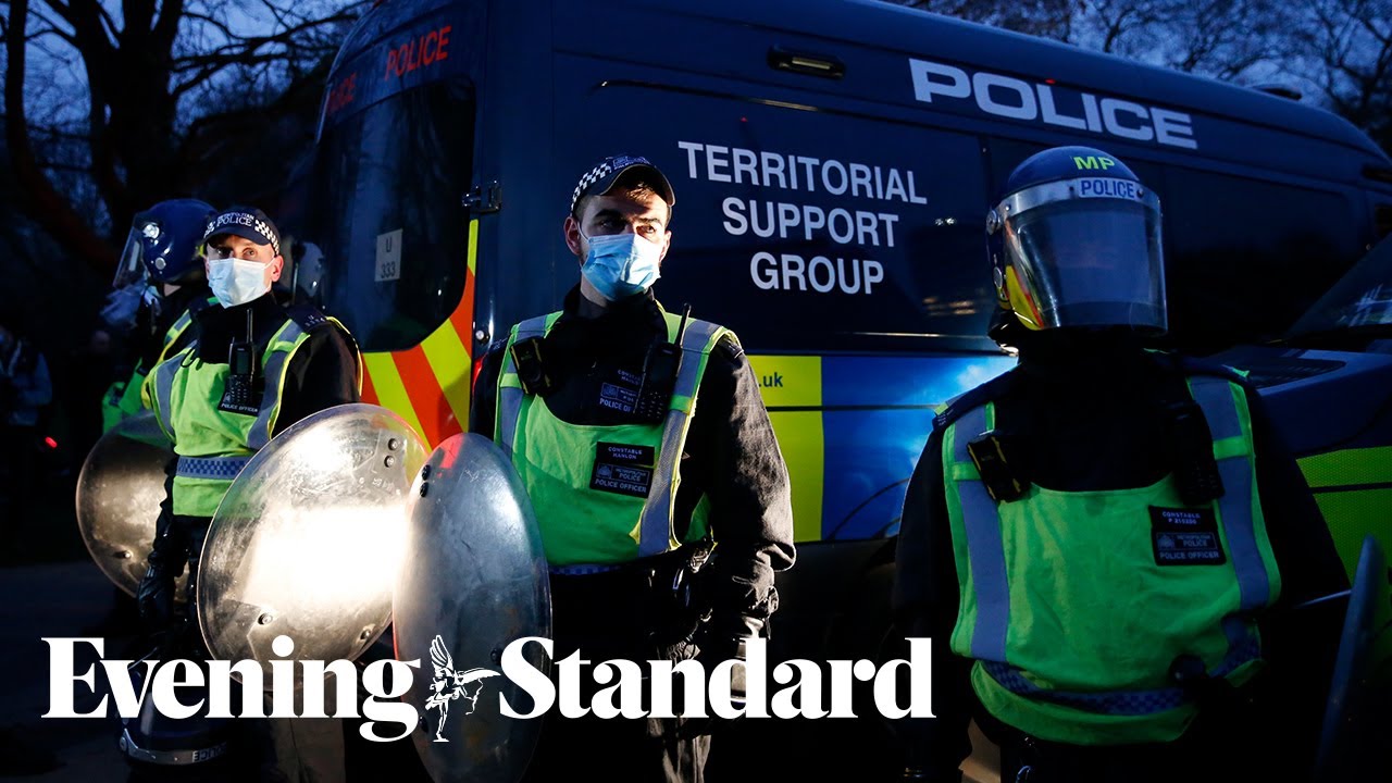 Dozens of arrests as police are injured in violent protests in central London
