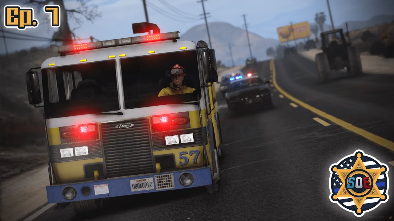 Stolen Fire Truck Takes SAHP into Dangerous Pursuit | Standard of Excellence Roleplay | Ep.7