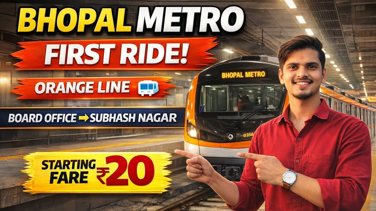 Bhopal Metro Journey|| Orange line || MP Metro vlog video #vlog #metro #bhopal 