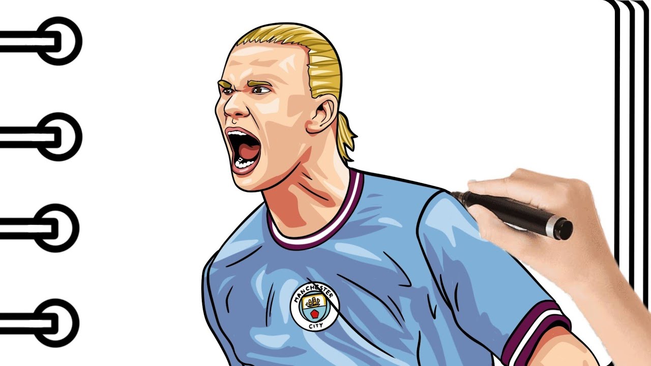 Como Dibujar a ERLING HALAND Paso a Paso | Mapi Art TV