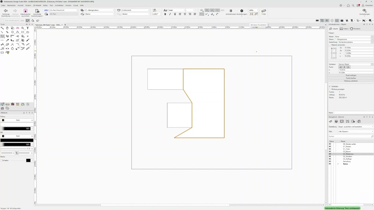 Vectorworks - Grundlagen Benutzeroberfl&auml;che