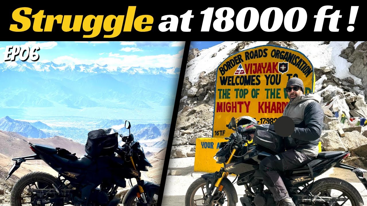 125cc Bike Se Khardung La Tak – Socha Nahi Tha Ye Hoga! | Leh to KhardungLA