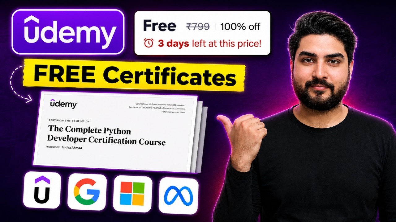 Платные курсы Udemy БЕСПЛАТНО с сертификатами в 2026 году | Бесплатные сертификационные курсы
