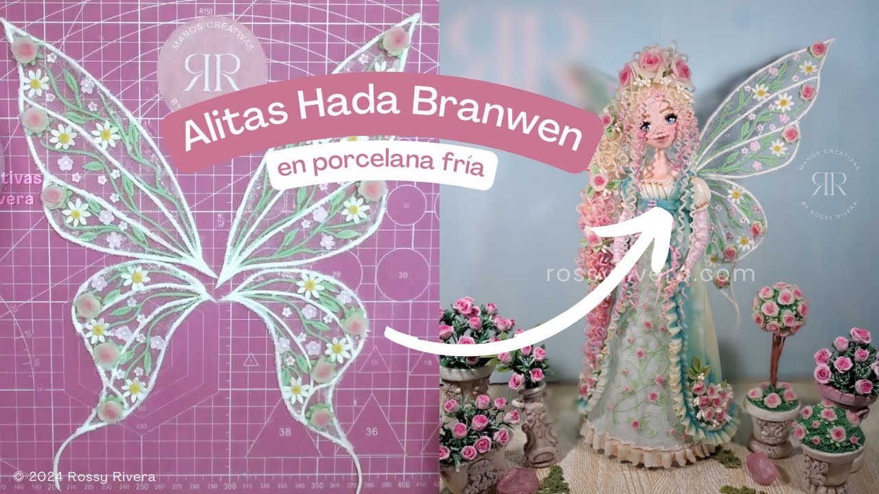 Cómo hacer las Alitas de nuestra Hada Branwen 🧚🏻‍♀️ en Porcelana Fría | Manos Creativas