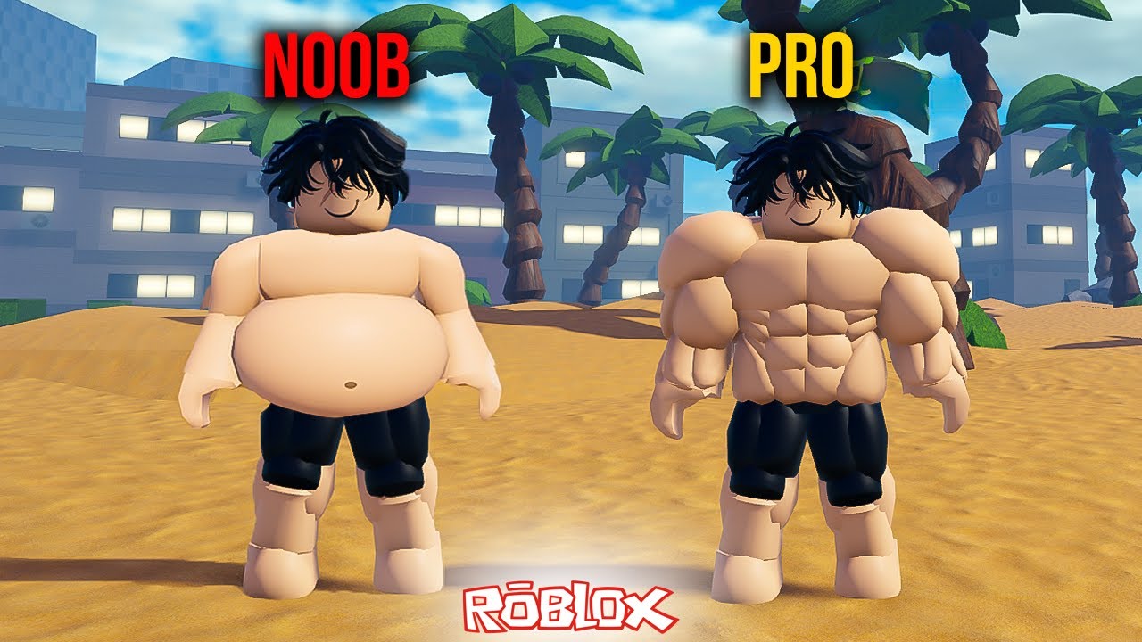 Göbekli Şişman Olmaktan Kurtulup Güçlü Kaslı Oldum !!! Roblox GYM League