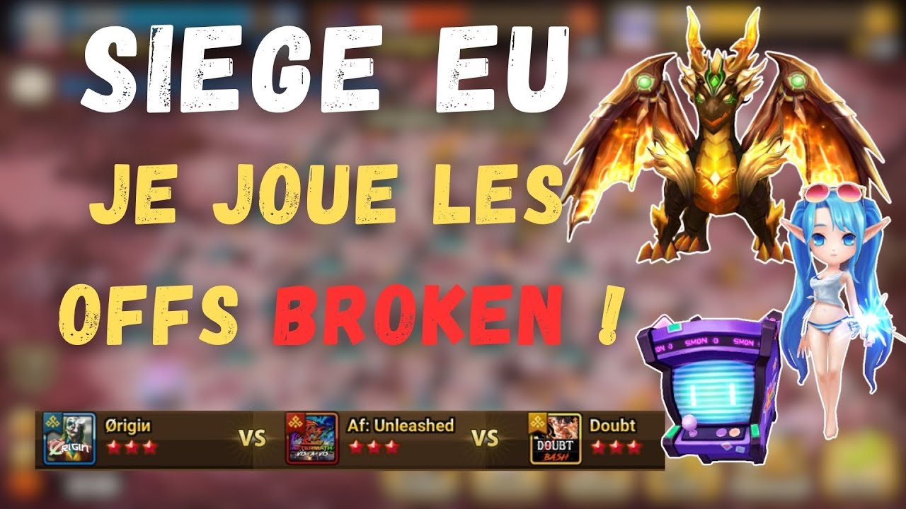 SIEGE EU :  Ces Offenses sont OP ?! (bof) SUMMONERS WAR