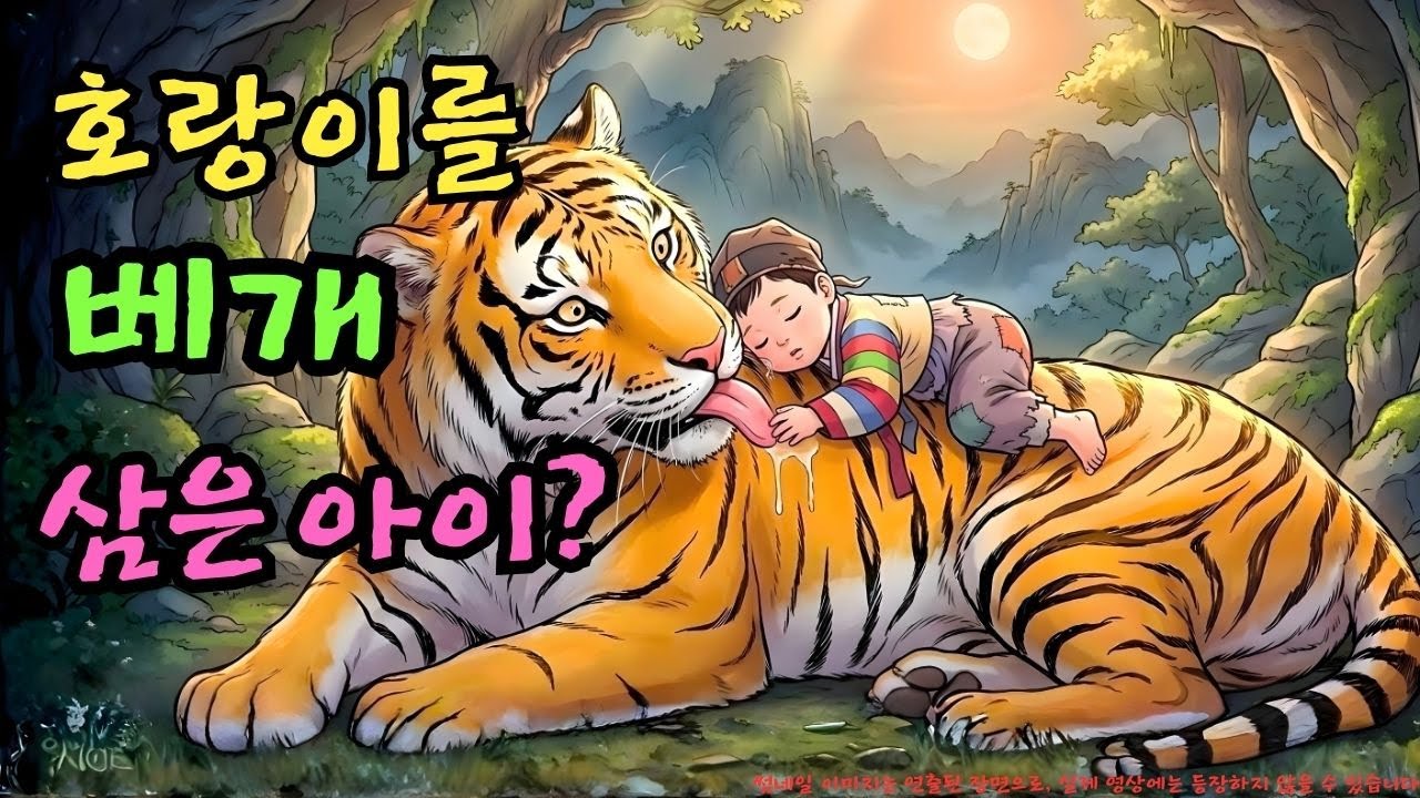 숲에서 길 잃은 3살 아이, 왜 '산군(호랑이)' 등에서 베개처럼 꿀잠을 잤을까? | 야담 |옛날이야기 |민담 |전설 | 설화