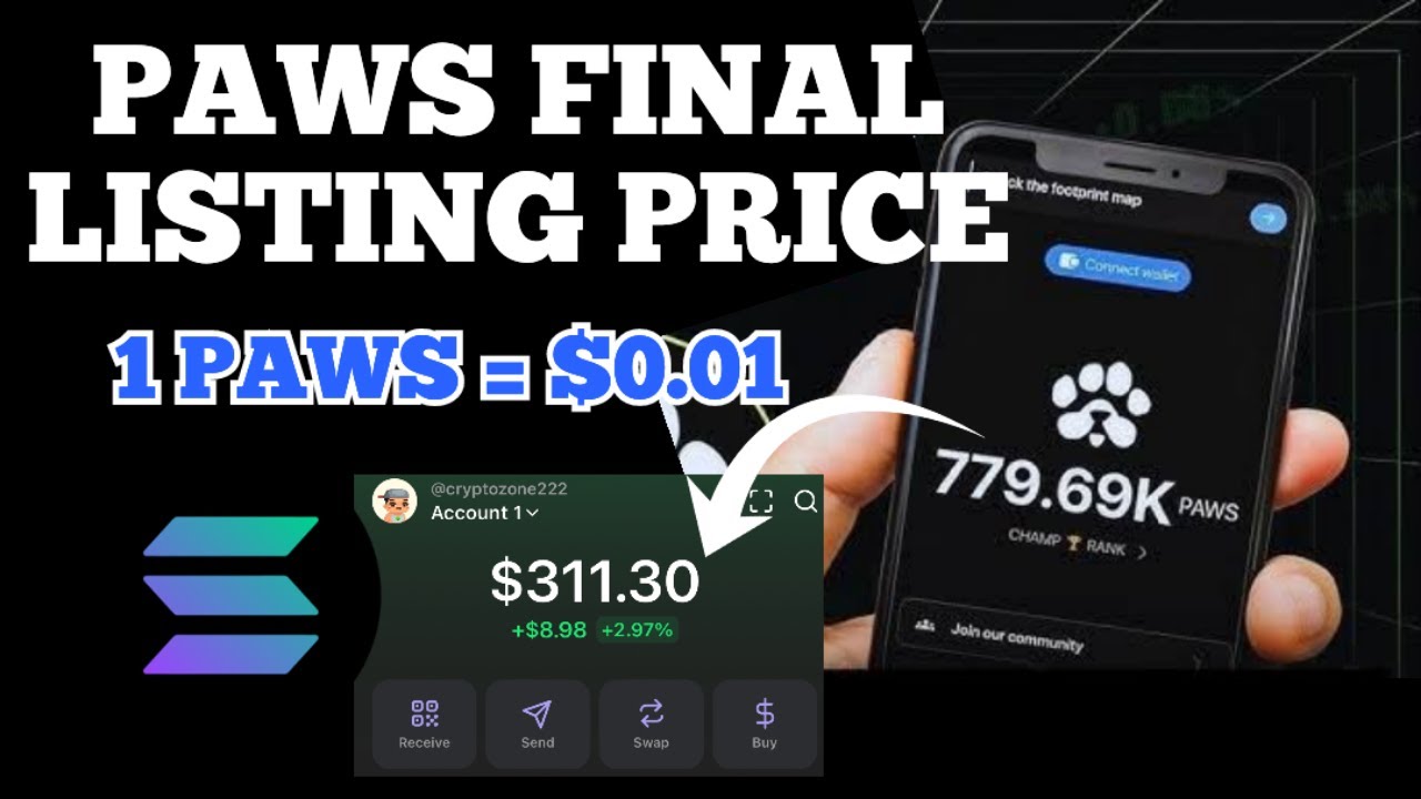 PAWS AIRDROP FINAL LISTING PRICE - Final PRICE Prediction Using PAWS Calculator