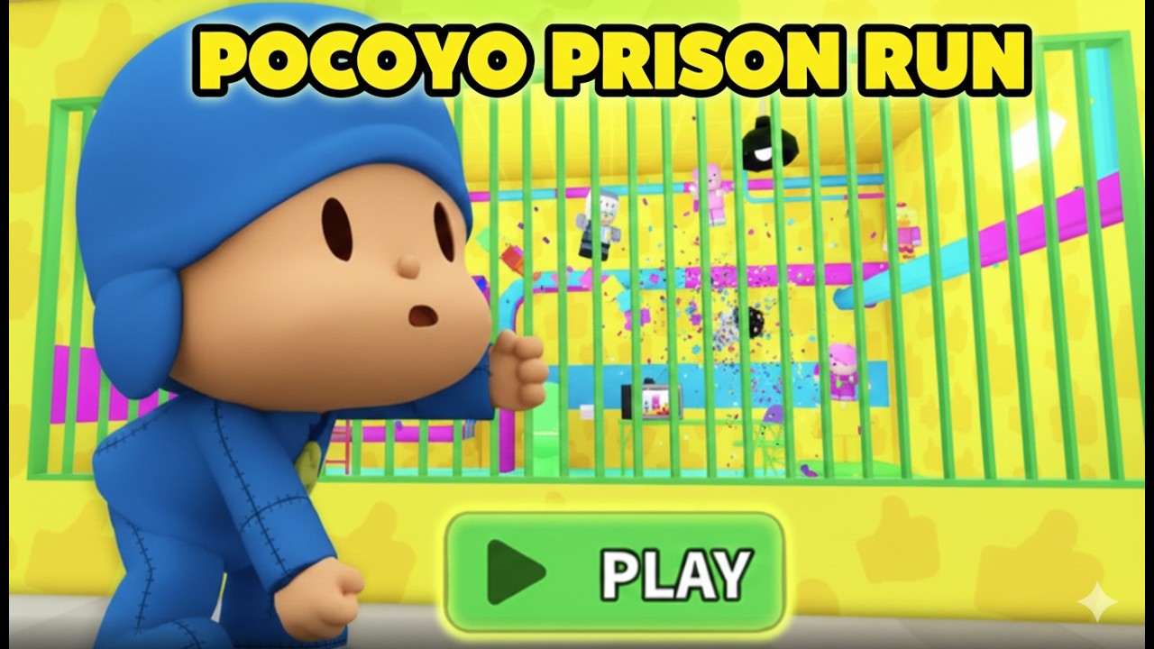 ESCAPING PRISON AS POCOYO?! - Crazy challenges and fun gameplay 😂🎮