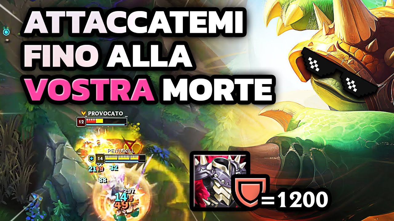 RAMMUS MID contro 4 AD: si uccidono attaccandomi - League of Legends ITA