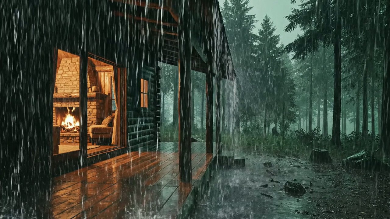 Som de CHUVA No Telhado 24 Horas Para Dormir e Relaxar ☂ ASMR CHUVA suave MUITO Relaxante