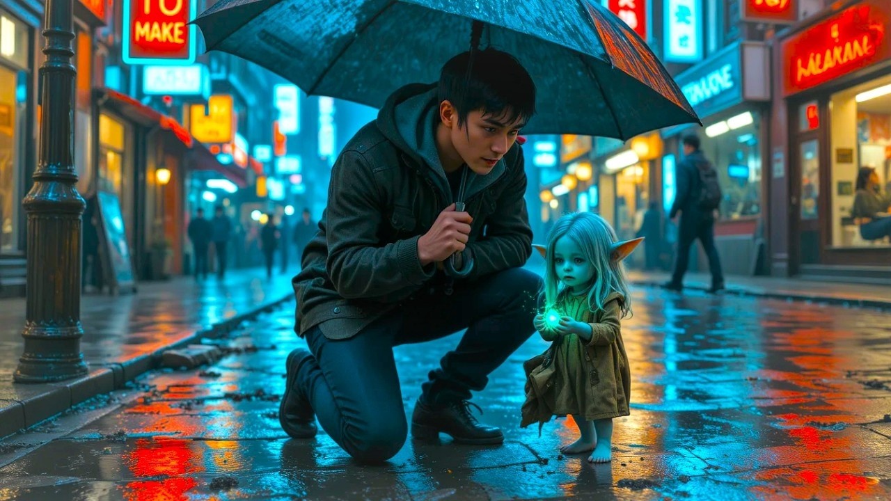 He Found a Crying Alien Child in the Storm — Her Final Words Shattered His World | Emotional