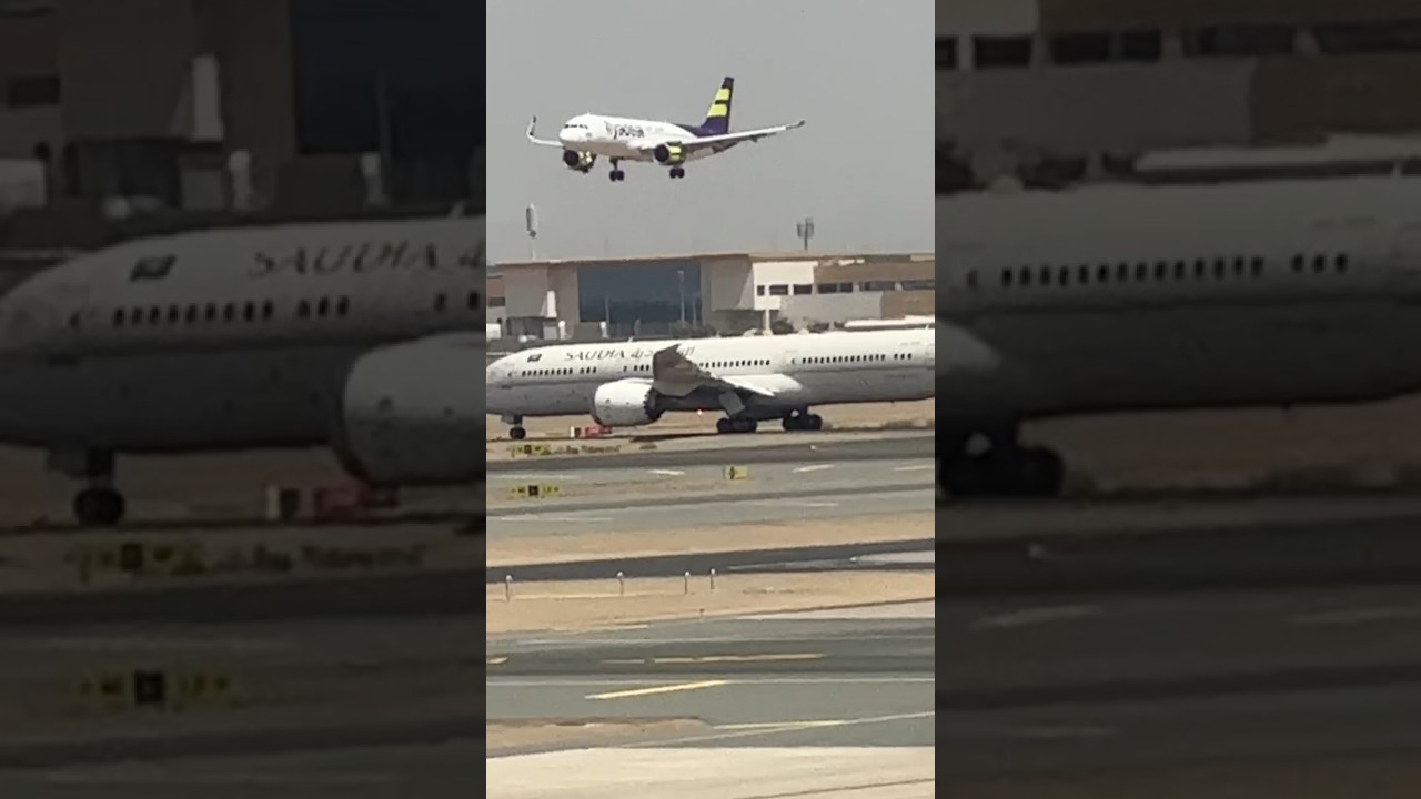Plane Crossing during Landing Time #viral #short #shortsfeed #flight