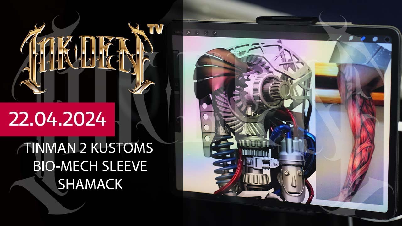 Tinman 2 Kustoms at INKDEN TATTOO STUDIO - biomechanical tattoo - PART 1 - Shamack Tattoo