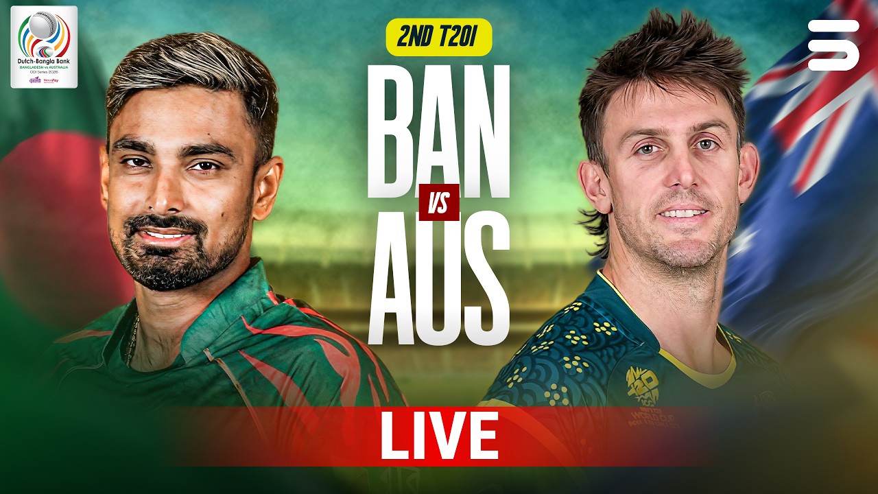 Live | Bangladesh vs Australia | Match 02 | T20I Series 2026 | M9K1U