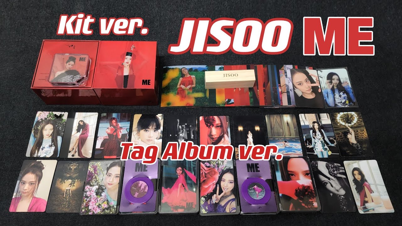 [Unboxing] BLACKPINK JISOO - 'ME' 1st Single Album (KiT + Tag LP ver.) with YG & Ktown4u POBs
