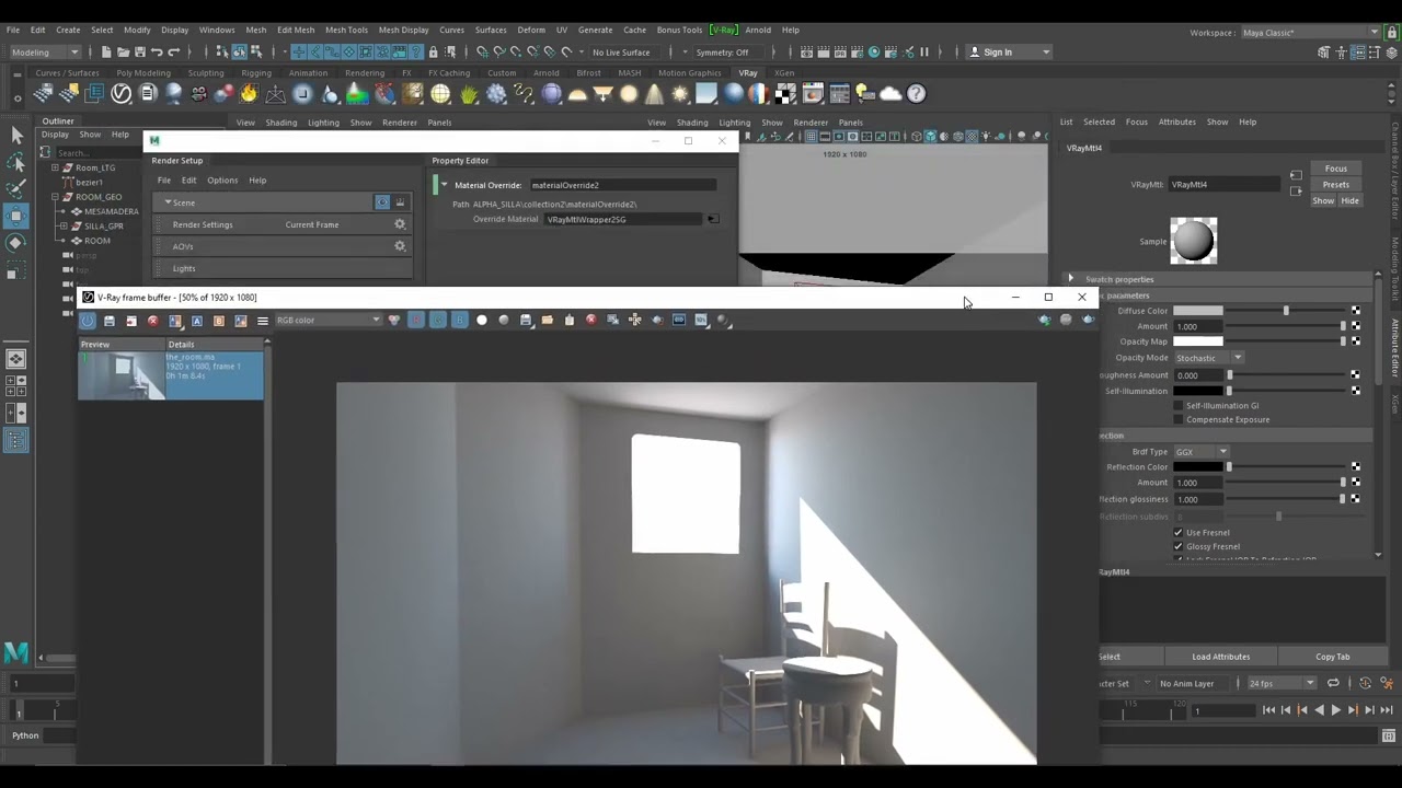 Crear Alpha Mattes en Maya y Vray