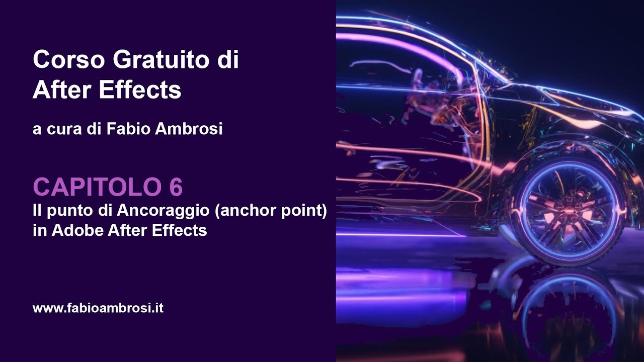#06 - Il punto di ancoraggio (anchor point) in After Effects