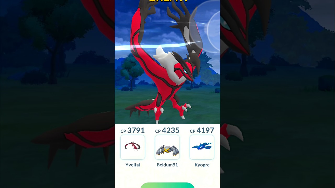 Yveltal 💥 Shiny ✨ Metagross 🌀 Kyogre 🌊 || @Pokemongo01 #shorts #pokemongo #gblteam