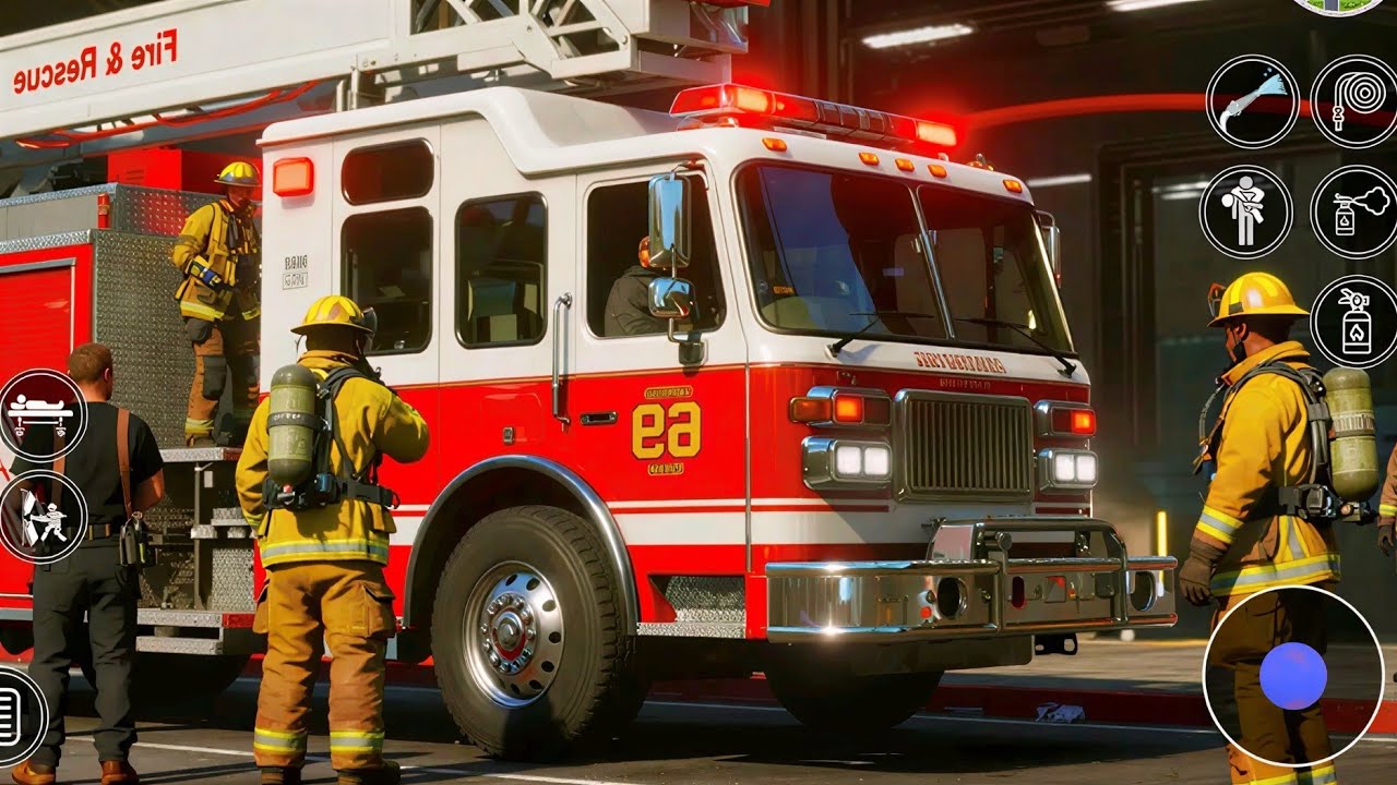 Fire Truck City Rescue Simulator 3D - US Emergency 911 Ambulance Driving - Android GamePlay