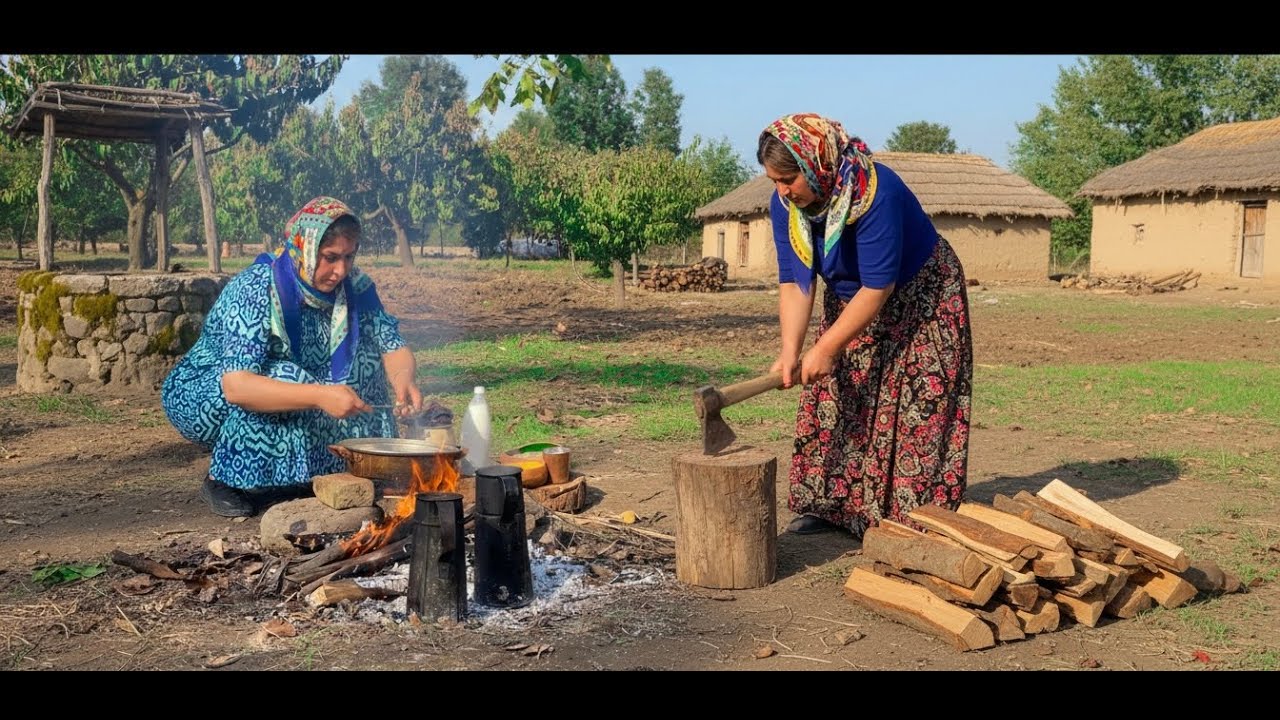 Peaceful Forest Cooking | Stuffed Meat Rolls Fried Over Fire