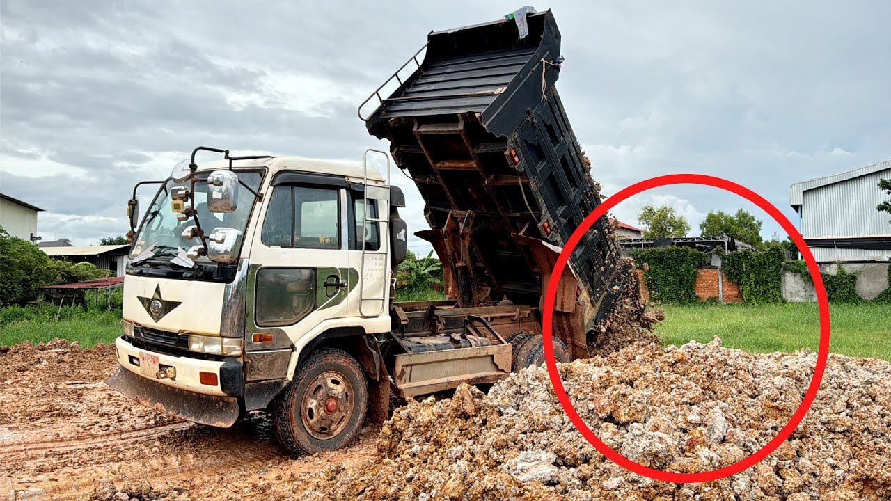 Amazingly! Huge Land Filling Of Heavy Machinery Teamwork By Dozer Pushing Soil