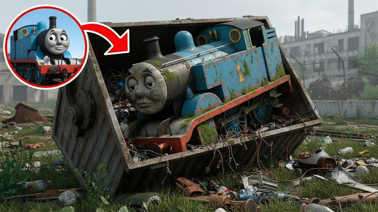 ASMR Restoring an Abandoned Thomas the Tank Engine from a Trash Bin – Birthday Surprise Uncovered 🎂🚂
