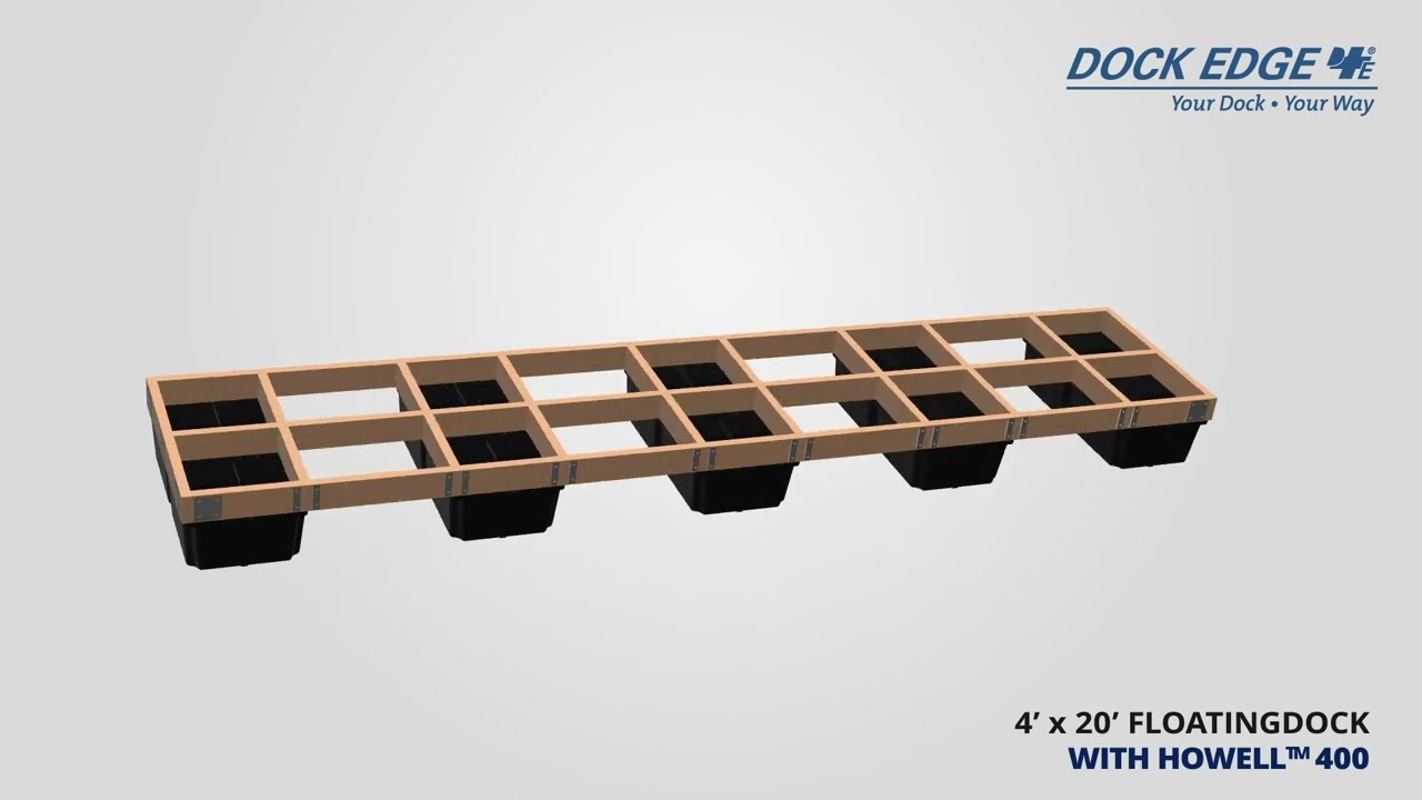 Dock Edge+ | DIY 4 x 20 Floating Dock with Howell™ 400 | diy-docks.com