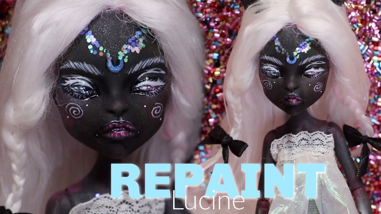 DOLL REPAINT ! Lucine Custom Monster High Catty Noir Doll OOAK • JackyOhhh