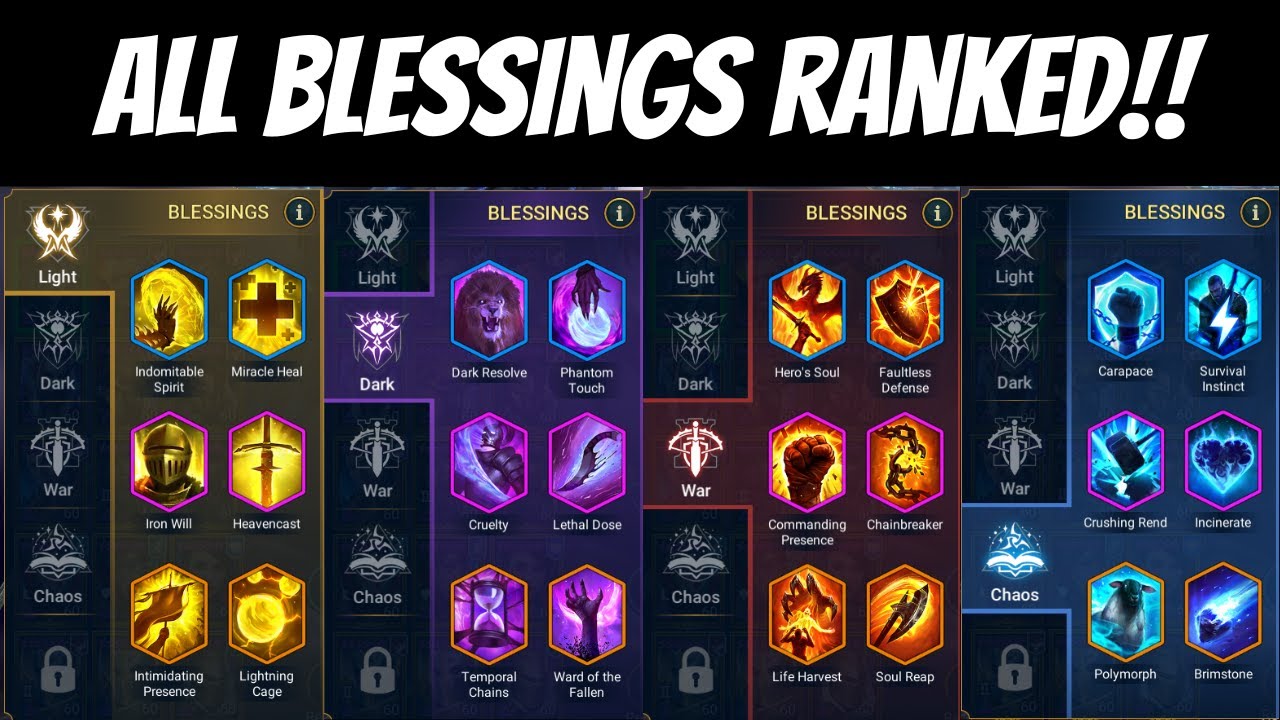Blessings Explained and Ranked!!  Raid: Shadow Legends