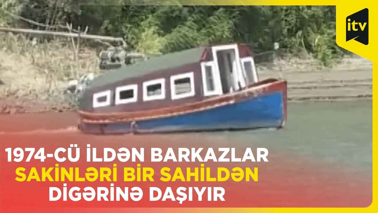 Şirvan şəhərinin yeganə su nəqliyyatı barkazlardan yüz ildir ki istifadə olunur