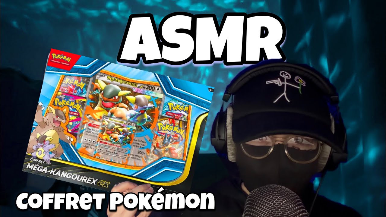 ASMR Français • OUVERTURE BOOSTER POKEMON du COFFRET KANGOUREX EX 😴