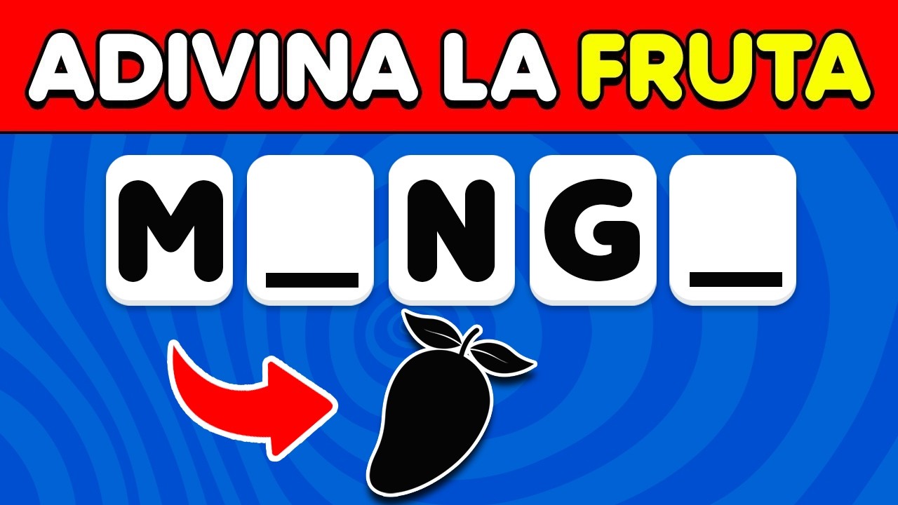 Adivina 120 Frutas sin VOCALES 🍍✅ Fácil, Medio, Difícil, Imposible