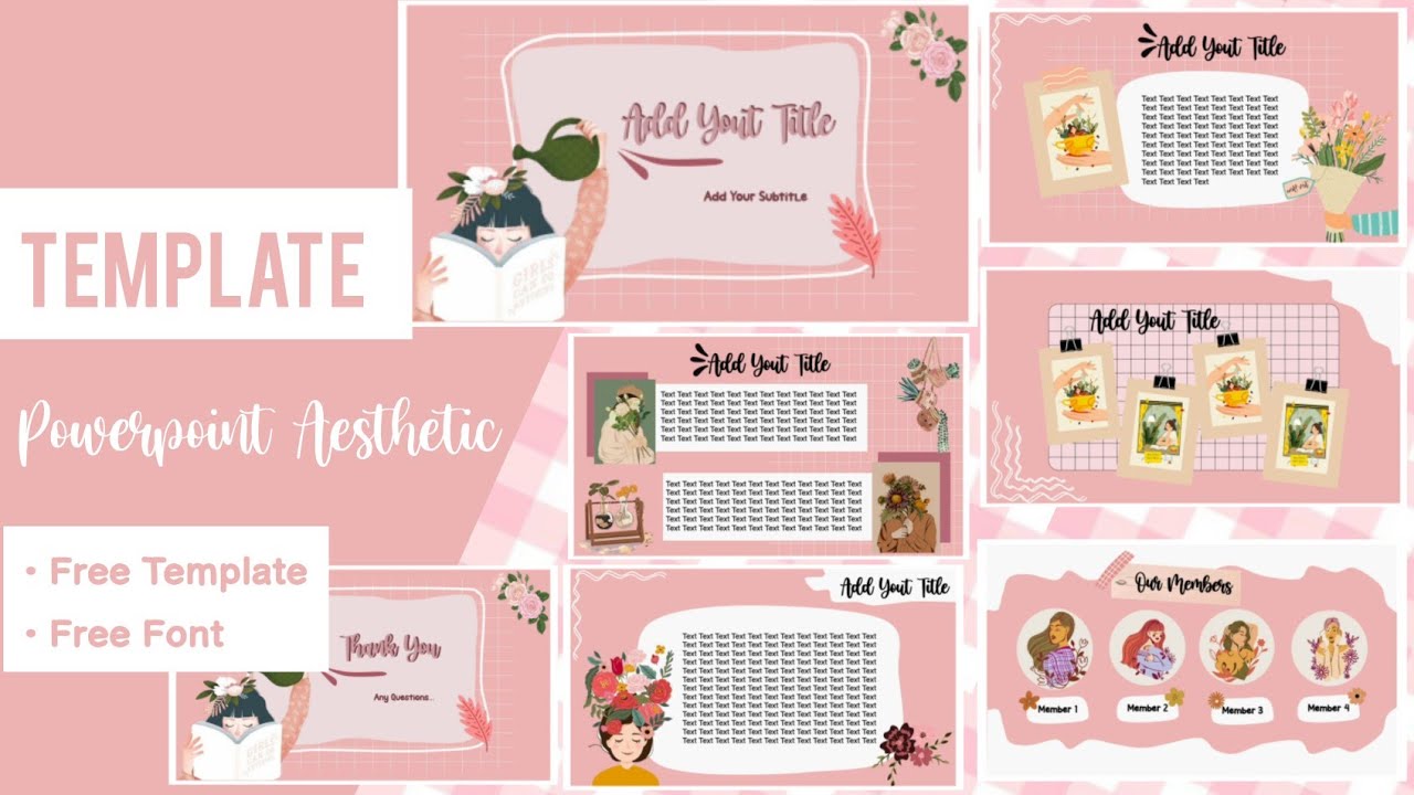 PART #7 | AESTHETIC PPT | TEMPLATE PPT AESTHETIC | FREE TEMPLATE DAN FONT | FREE DOWNLOAD PPT
