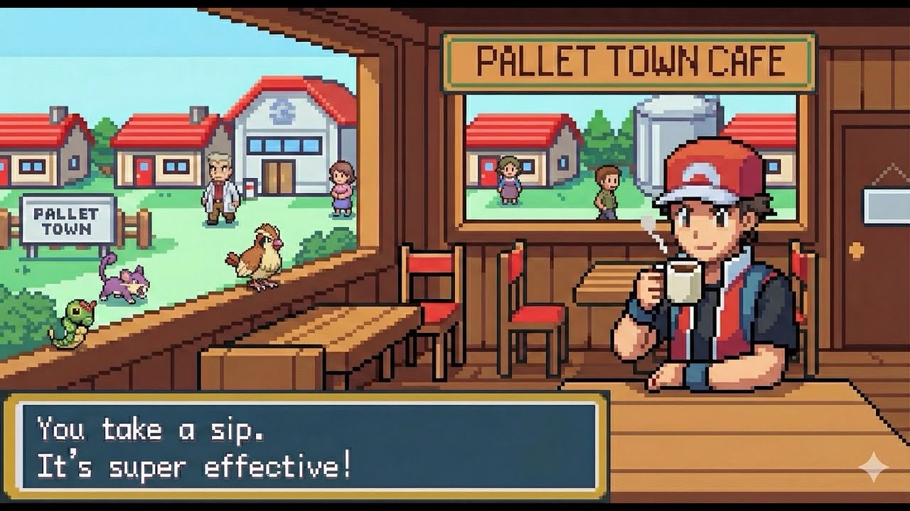 ☕️ Coffee Break Across Kanto Pokémon FireRed/ LeafGreen | Bossa Nova