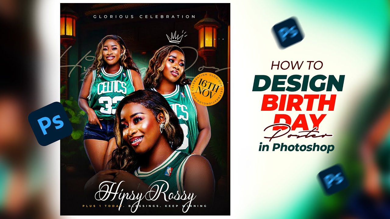 Creative HAPPY BIRTHDAY Flyer Design | Photoshop Flyer Tutorial For Beginners