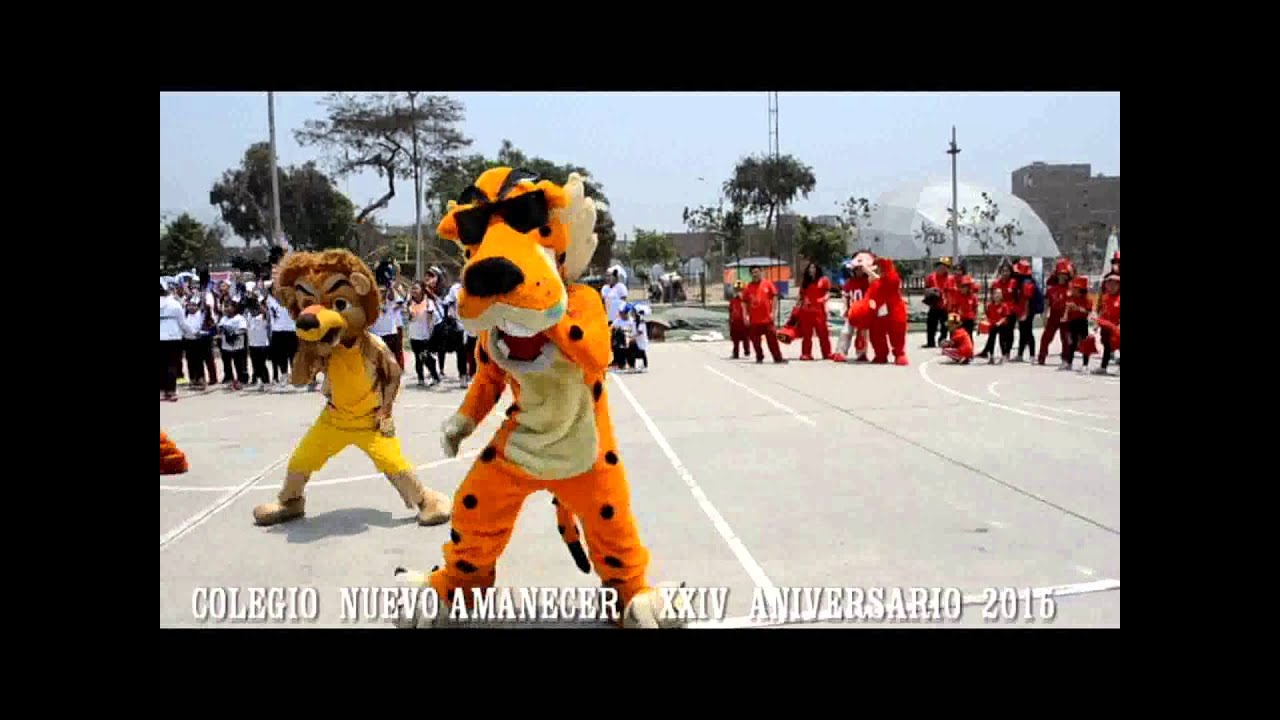 COLEGIO NUEVO AMANECER  OLIMPIADAS 2015 BAILE MASCOTAS