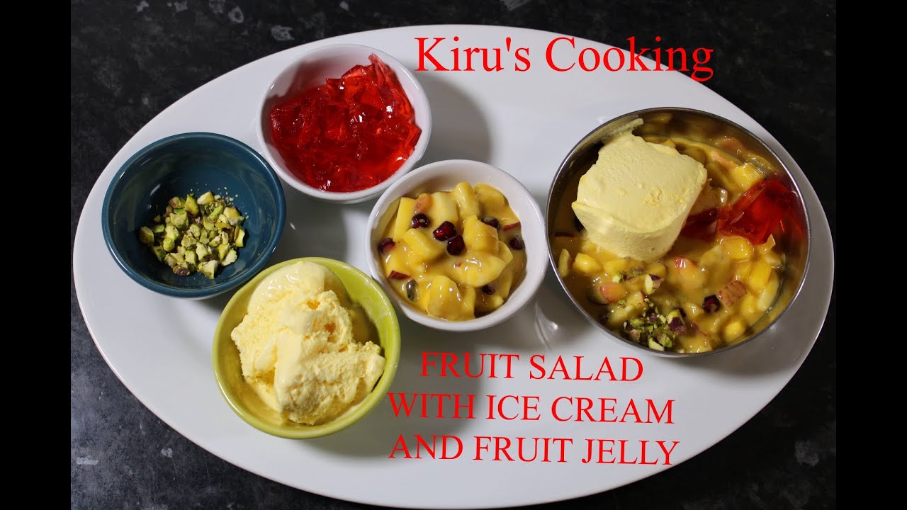 Fruit Salad With Ice Cream And Fruit Jelly /how to make fruit salad #srilankanfood #tasty #sweets