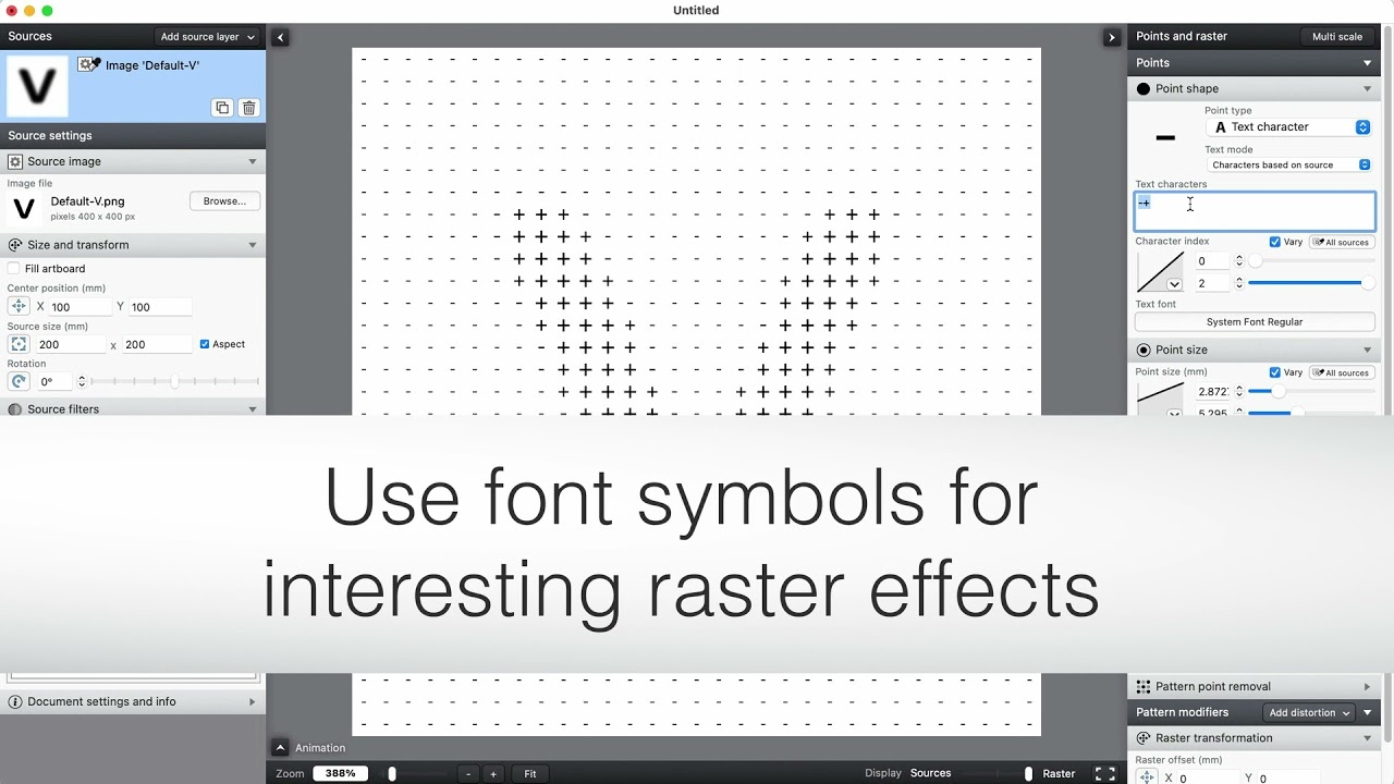 Advanced text raster effects in Vectoraster 8